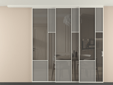 Перегородка Mosaic вдоль стены телескопик синхро 3