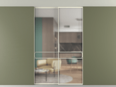 Перегородка Formato внутри проёма двустворчатая со скрытым креплением в потолок