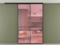 Перегородка Formato вдоль стены на потолок телескопик синхро 2