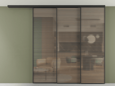 Перегородка Formato вдоль стены на потолок телескопик синхро 3