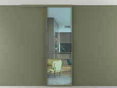 Перегородка Formato вдоль стены на потолок одностворчатая