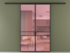 Перегородка Formato вдоль стены двустворчатая