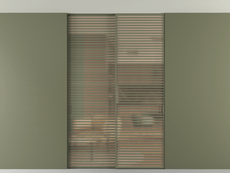 Перегородка Formato внутри проёма двустворчатая со скрытым креплением в потолок