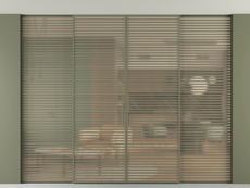 Перегородка Formato внутри проёма четырёхстворчатая со скрытым креплением в потолок