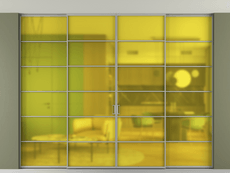 Перегородка Formato внутри проёма четырёхстворчатая со скрытым креплением в потолок