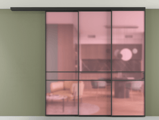 Перегородка Formato вдоль стены на потолок телескопик синхро 3