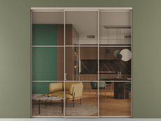 Перегородка Formato внутри проёма трёхстворчатая