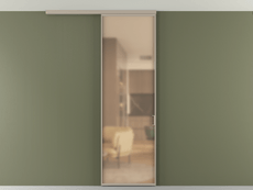 Перегородка Formato вдоль стены на потолок одностворчатая