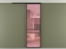 Перегородка Formato вдоль стены на потолок одностворчатая