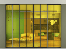 Перегородка Formato внутри проёма скрытое крепление в потолок 4 створки