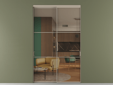 Перегородка Formato внутри проёма двустворчатая