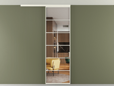 Перегородка Formato вдоль стены на потолок 1 створка