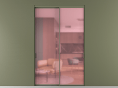 Перегородка Formato внутри проёма двустворчатая