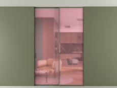 Перегородка Formato внутри проёма двустворчатая со скрытым креплением в потолок