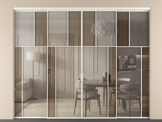 Перегородка Mosaic внутри проёма четырёхстворчатая