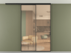 Перегородка Formato вдоль стены на потолок телескопик синхро 2