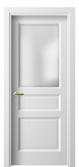 Дверь межкомнатная 1432 БШ САТ. Цвет Белый шёлк. Материал Ciplex ламинатин. Коллекция Galant. Картинка.