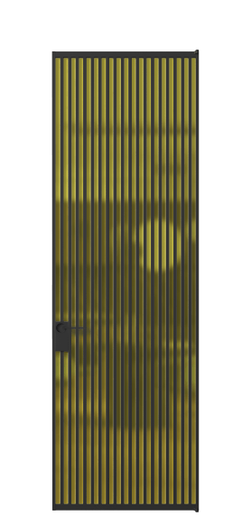 Дверь межкомнатная АЛПЛ040.07 САТ ЖЕЛ ЧЕР. Цвет Алюминий Черный. Материал Алюминий. Коллекция Formato. Картинка.